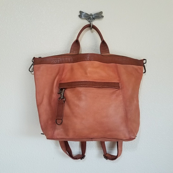 Free People Joey Distressed Convertible Backpack - Picture 1 of 12